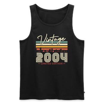 Vintage 2004 - 20 Jahre Limited Edition - Männer Premium Bio Tank Top - Schwarz - Vorne - Michal (187cm)