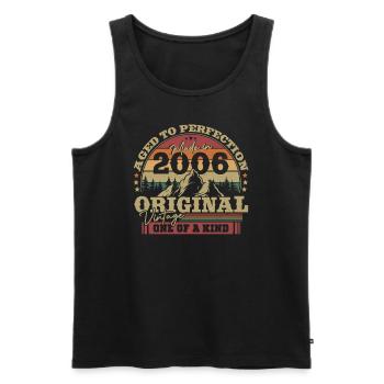 Perfection 2006 Vintage - Men's Premium Organic Tank Top - black - Front - AI Model Male 178 light (178cm)