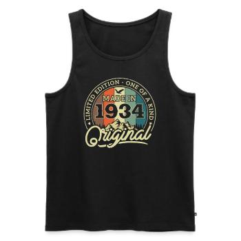 Original 1934 Vintage Vintage Birthday Retro - Débardeur bio Premium Homme - noir - Devant - Michal (187cm)