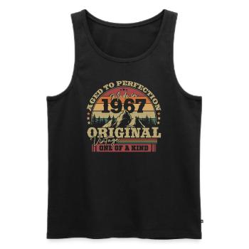 Vintage 1967 - Männer Premium Bio Tank Top - Schwarz - Vorne - Michal (187cm)