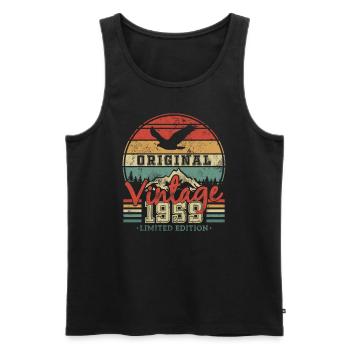 1959 Anniversaire Vintage Rétro - Débardeur bio Premium Homme - noir - Devant - Michal (187cm)