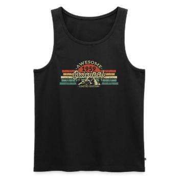 Orig. Vintage 1959 - 64/65 J. Gift - Men's Premium Organic Tank Top - black - Front - Michal (187cm)