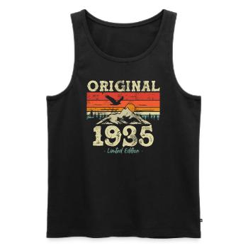Original 1935 Geburtstags-Sonderausgabe - Männer Premium Bio Tank Top - Schwarz - Vorne - Michal (187cm)