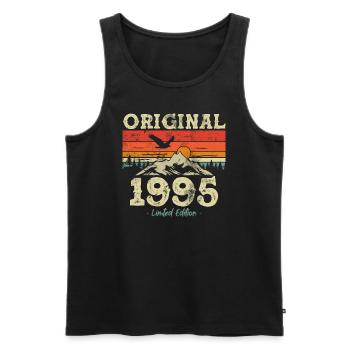 Original 1995 Birthday Gift - Men's Premium Organic Tank Top - black - Front - Michal (187cm)
