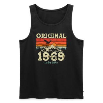 Birthday present 1969 54/55 years - Men's Premium Organic Tank Top - charcoal grey - Front - Alexander (188cm)