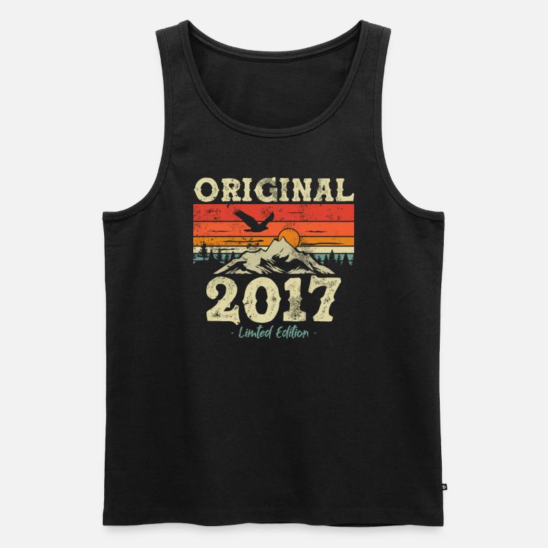 Retro Geschenk 2017 - Männer Premium Bio Tank Top - Schwarz