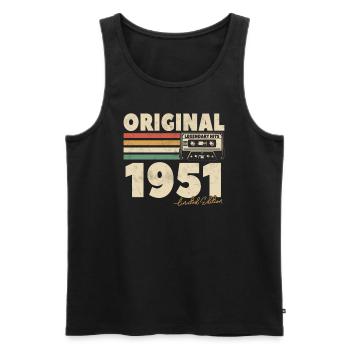 Cadeau rétro 1951 - 72/73 ans - Débardeur bio Premium Homme - noir - Devant - Michal (187cm)