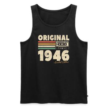 Vintage 1946 Geburtstagsgeschenk - Männer Premium Bio Tank Top - Schwarz - Vorne - Michal (187cm)