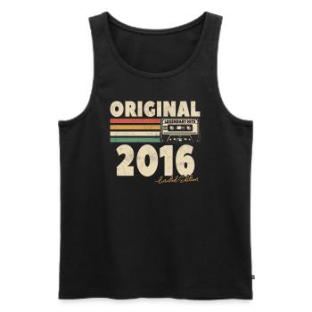 Vintage Birthday Gift 2016 - Men's Premium Organic Tank Top - black - Front - Michal (187cm)