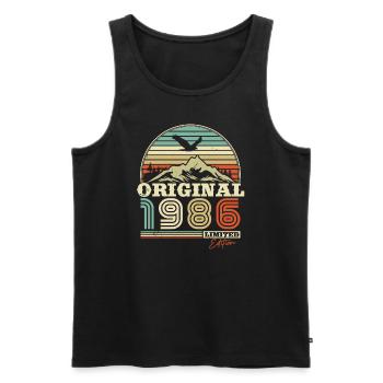 Legendäres Geburtsjahr 1986 - Männer Premium Bio Tank Top - Schwarz - Vorne - Michal (187cm)