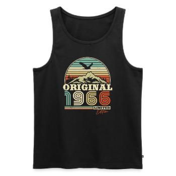Vintage 1966 Berg & Adler Geburtstagsgeschenk - Männer Premium Bio Tank Top - Schwarz - Vorne - Michal (187cm)