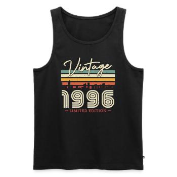 Vintage 1996 Geburtstagsgeschenk - Männer Premium Bio Tank Top - Schwarz - Vorne - Michal (187cm)