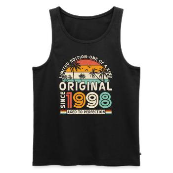 Vintage Original since 1998 25/26 years - Men's Premium Organic Tank Top - black - Front - Michal (187cm)