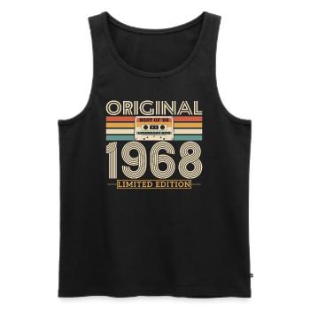 Original birthday present 1968 55/56 years - Men's Premium Organic Tank Top - black - Front - Michal (187cm)