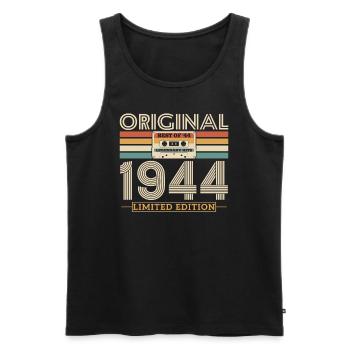 Unique birthday present 1944 79/80 years - Men's Premium Organic Tank Top - black - Front - Michal (187cm)