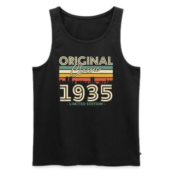 Vintage Birthday Gift 1935 88/89 years - Men's Premium Organic Tank Top - black - Front - Michal (187cm)