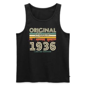 Cadeau d’anniversaire vintage 1936 Classic 87/88 - Débardeur bio Premium Homme - noir - Devant - Michal (187cm)