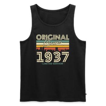 Cadeau Millésime 1937 Original 86/87 - Débardeur bio Premium Homme - noir - Devant - Michal (187cm)