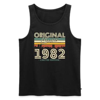Vintage Geburtstagsgeschenk 1982 - Männer Premium Bio Tank Top - Schwarz - Vorne - Michal (187cm)