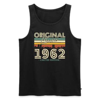 Cadeau vintage 1962 millésime 61/62 ans - Débardeur bio Premium Homme - noir - Devant - Michal (187cm)