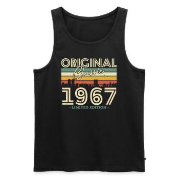 Millésime 1967 Cadeau 56/57 Anniversaire - Débardeur bio Premium Homme - noir - Devant - Michal (187cm)