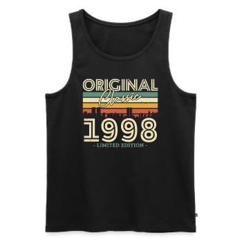 Vintage 1998 Geburtstagsgeschenk - Männer Premium Bio Tank Top - Schwarz - Vorne - Michal (187cm)