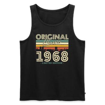 Vintage 1968 Birthday Gift - Men's Premium Organic Tank Top - black - Front - Michal (187cm)
