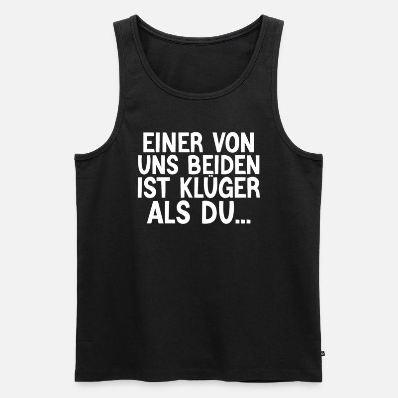 Kluger als Du - Männer Premium Bio Tank Top - Schwarz