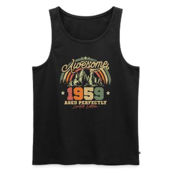 Vintage 1959 Geburtstagsgeschenk - Männer Premium Bio Tank Top - Schwarz - Vorne - Michal (187cm)