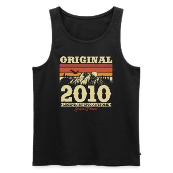 Cadeau vintage 2010 pour les 13/14 ans - Débardeur bio Premium Homme - noir - Devant - Michal (187cm)