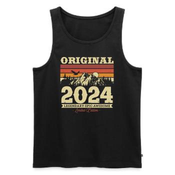 Vintage Birthday Gift 2024 - Men's Premium Organic Tank Top - black - Front - Michal (187cm)