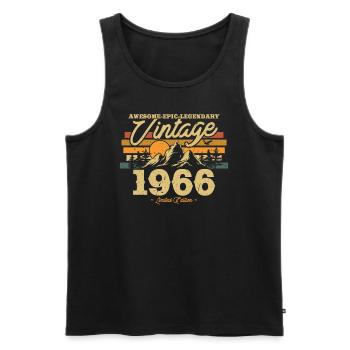 Vintage 1966 Geburtstagsgeschenk - Männer Premium Bio Tank Top - Schwarz - Vorne - Michal (187cm)
