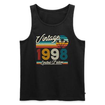 Vintage 1998 Geburtstagsgeschenk - Männer Premium Bio Tank Top - Schwarz - Vorne - Michal (187cm)