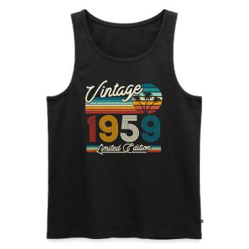 Vintage 1959 Geburtstagsgeschenk - Männer Premium Bio Tank Top - Schwarz - Vorne - Michal (187cm)