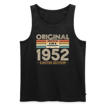 Cadeau d’anniversaire vintage 1952 - 71-72 ans - Débardeur bio Premium Homme - noir - Devant - Michal (187cm)