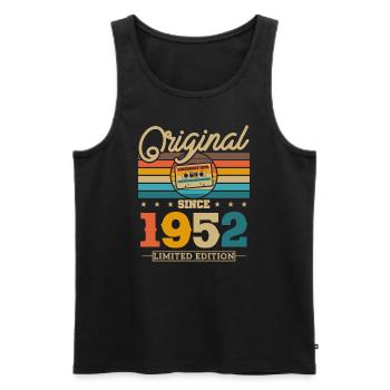 Vintage 1952 Birthday Gift - Men's Premium Organic Tank Top - black - Front - Michal (187cm)