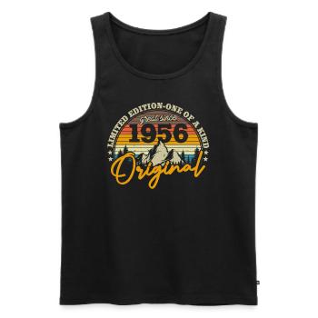 Nostalgic birthday present from 1956 - Men's Premium Organic Tank Top - black - Front - Michal (187cm)