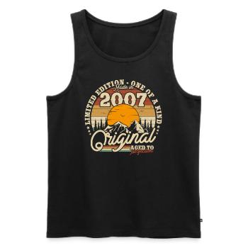 Vintage Wein 2007 - Perfektes Geburtstagsgeschenk - Männer Premium Bio Tank Top - Schwarz - Vorne - Michal (187cm)