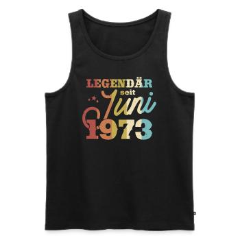 Nostalgie Geburtstag 1973 - Männer Premium Bio Tank Top - Schwarz - Vorne - Michal (187cm)