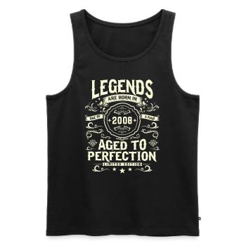 Legendary since 2008 - Men's Premium Organic Tank Top - black - Front - AI Model Male 178 light (178cm)