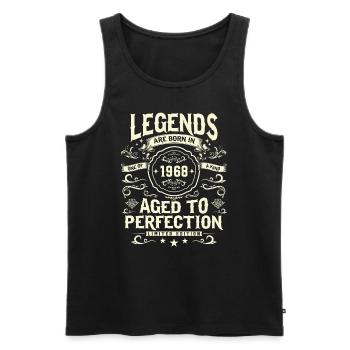 Anniversaire légendaire de 1968 - Débardeur bio Premium Homme - noir - Devant - Michal (187cm)