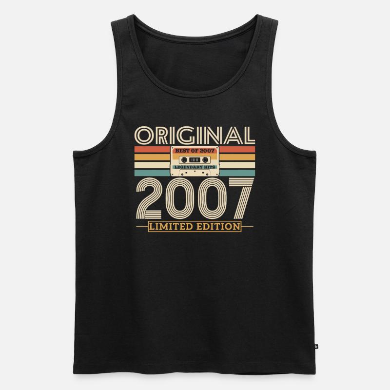 Geboren in 2007 - Männer Premium Bio Tank Top - Schwarz