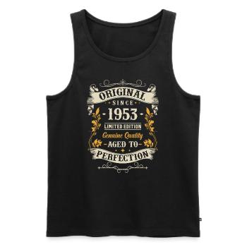 Born in 1953 – Legends are born - Men's Premium Organic Tank Top - black - Front - Michal (187cm)