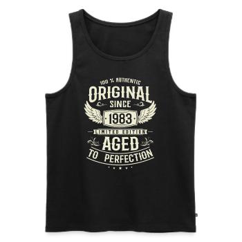 Cadeau vintage légendaire 1983 - Débardeur bio Premium Homme - noir - Devant - Michal (187cm)