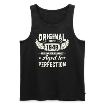 Legendary 75th birthday in 1978 - Men's Premium Organic Tank Top - black - Front - Michal (187cm)