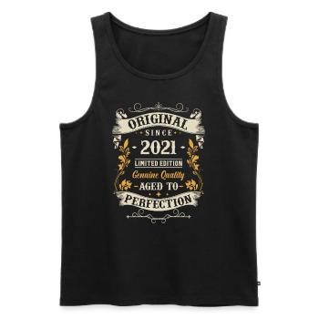 Retro Birthday Gift 2021 - Men's Premium Organic Tank Top - black - Front - Michal (187cm)
