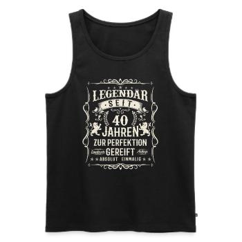 40 Jahre Legendenstatus - Männer Premium Bio Tank Top - Schwarz - Vorne - Michal (187cm)