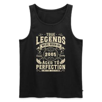 Legenden seit 2005 - Männer Premium Bio Tank Top - Schwarz - Vorne - AI Model Male 178 light (178cm)