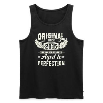 Legendary 2015 - Men's Premium Organic Tank Top - black - Front - AI Model Male 178 light (178cm)