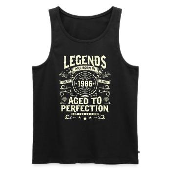 Legendary 1986 birthday present - Men's Premium Organic Tank Top - black - Front - Michal (187cm)